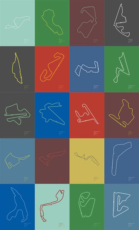 Formula 1 Circuits Poster Series On Behance