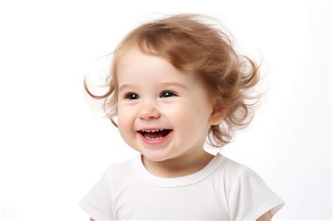 Premium Ai Image Closeup Photo Of A Cute Little Baby Girl Child Smile