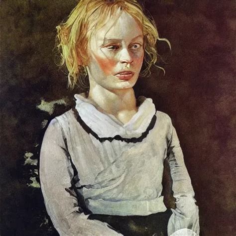 Discovered Portrait Painting Of Helga By Andrew Wyeth Stable Diffusion