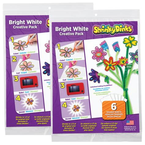 Shrinky Dinks Creative Pack 12 Sheets Bright White
