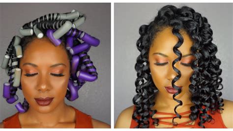 Flexi Rods On Stretched Natural Hair L Curls Cashmere And Caviar Product Review Youtube