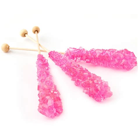 Pink Unwrapped Rock Candy Crystal Swizzle Sticks Oh Nuts