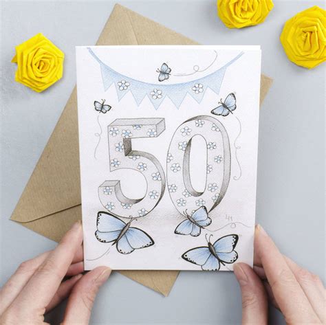 50th Birthday Card Designs Printable Templates Free