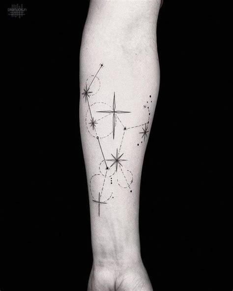 50 Best Orion Constellation Tattoo Designs 2020 Hunter Belt Nebula