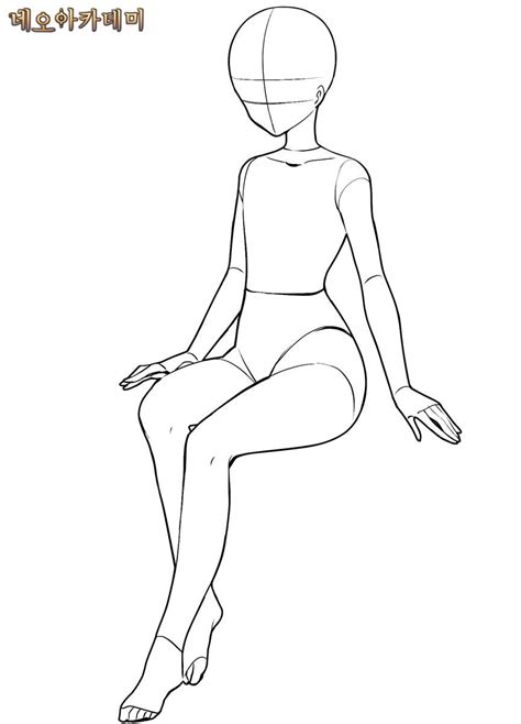 Female Drawing Base Cute Full Body Anime Pose Reference