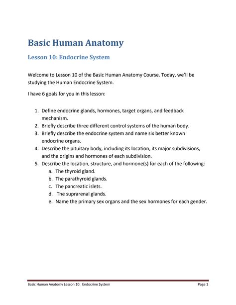 Solution Basic Human Anatomy Lesson 10 Studypool