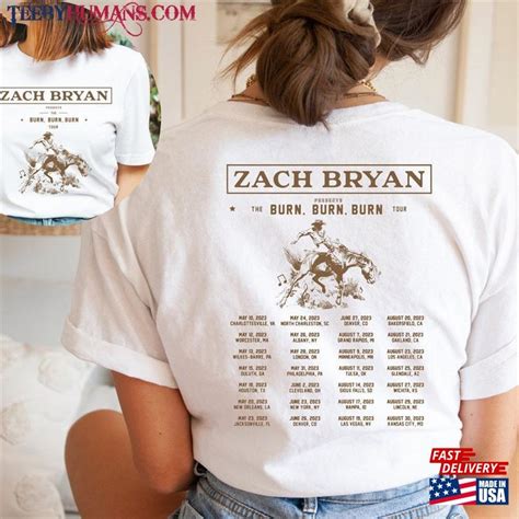Zach Bryan The Burn Tour 2023 Shirt For Fan Concert Country Music
