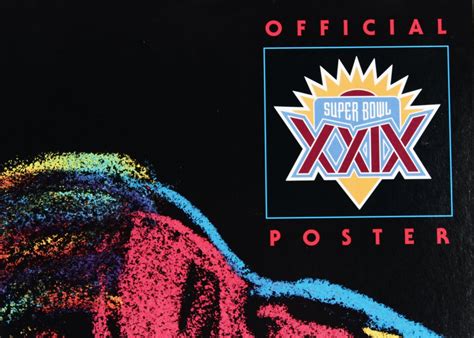 Official Super Bowl Xxix Poster 24×36 Signed By Peter Max Memorabilia