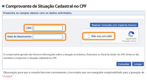 Comprovante De Situa O Cadastral Do Cpf Receita Federal Consulta Cpf Brasil