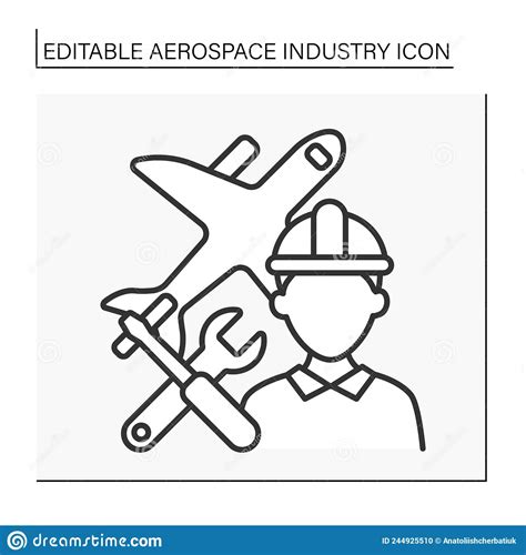 Aerospace Engineer Chalk White Icon On Black Background Cartoon Vector