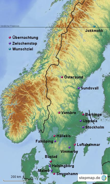 Stepmap Schweden Landkarte Für Schweden