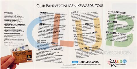 Maybe you would like to learn more about one of these? 1991 VW CLub Credit Card Brochure