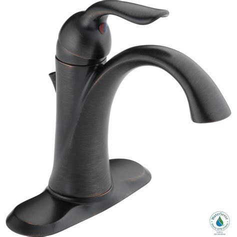 Handles bronze bathroom sink faucets. Delta Lahara Single Hole Single-Handle Bathroom Faucet ...