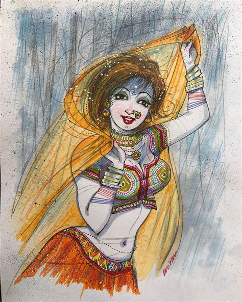 Pin By Maneesh On Painting Indian Art Gallery Comic Art Girls India Art