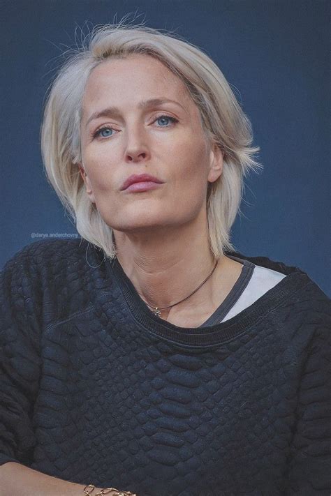 Gillian Anderson Thin Hair Haircuts Short Bob Hairstyles Cool