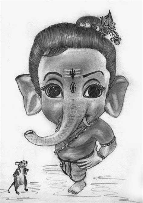 God Ganesha Pencil Drawing Bestpencildrawing
