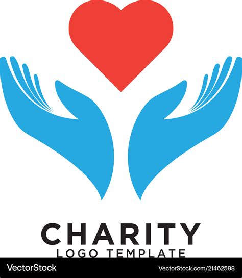Charity Logo Design Template Royalty Free Vector Image