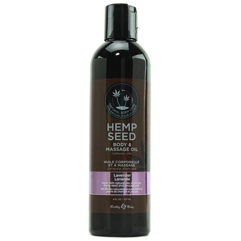 hemp seed massage and body oil 8oz 236ml in lavender canada