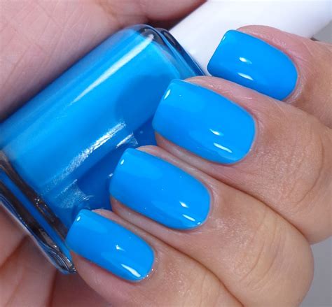 neon blue nails blue nail polish essie nail polish nail swag beauty nails makeup nails