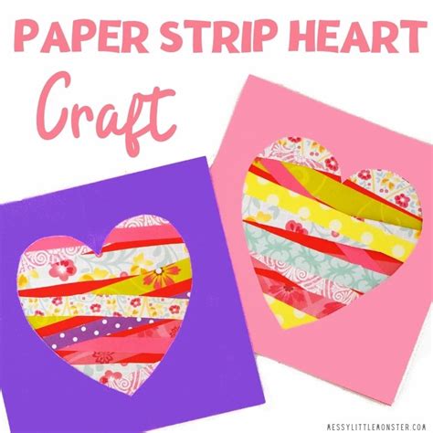 Paper Heart Craft Messy Little Monster