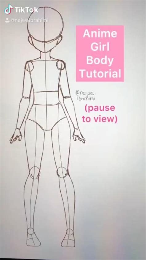 Easy Drawings Step By Step Person How To Draw Anime Body Tutorial