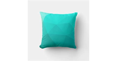 Elegant Modern Pastel Teal Geometric Polygons Throw Pillow Zazzle