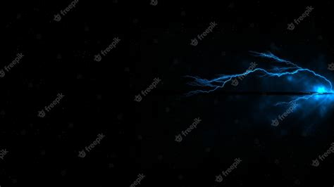 Premium Photo Galactic Light With Lightning Against A Background Of Stars