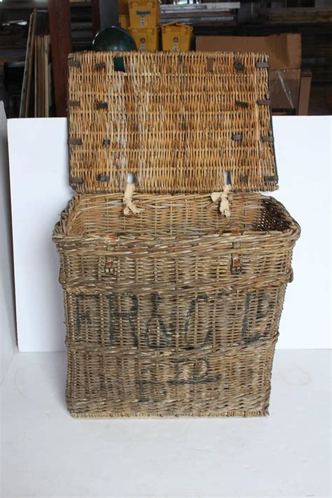 Extra large steamer trunk great for large trunk in vintage style. Large Antique Travel Wicker Basket/Trunk at 1stdibs