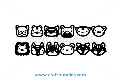 Cute Animals Svg Cut File Craftbundles