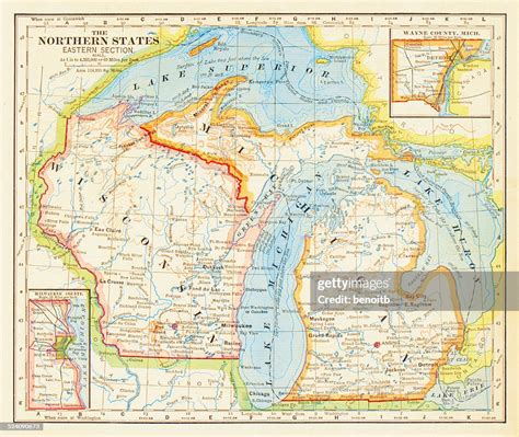 1883 Northern States Map High Res Vector Graphic Getty Images