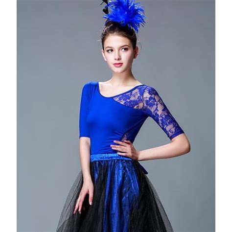 latin dance dresses adult ballroom costume backless lace sexy latin dance top for women female