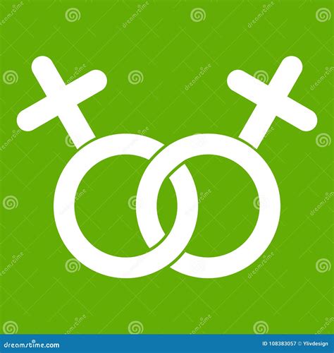 lesbian love sign icon green stock vector illustration of lovers icon 108383057