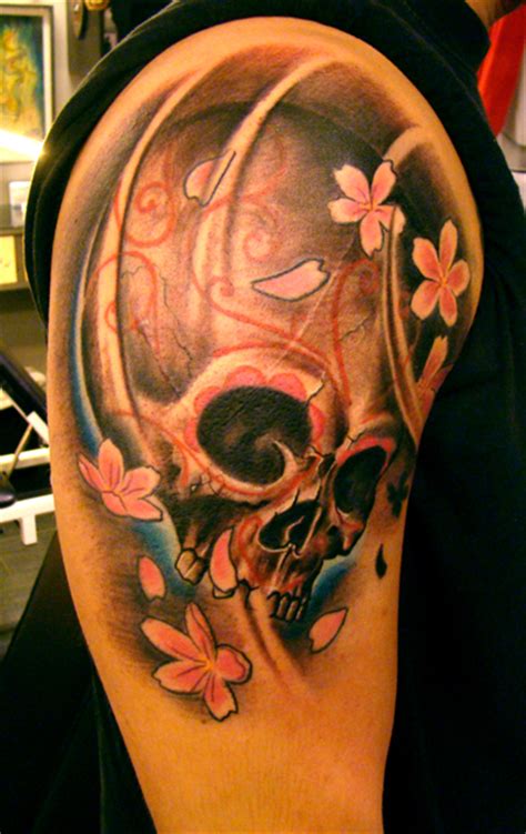 Check spelling or type a new query. skull tattoo and flowers by jrunin on DeviantArt