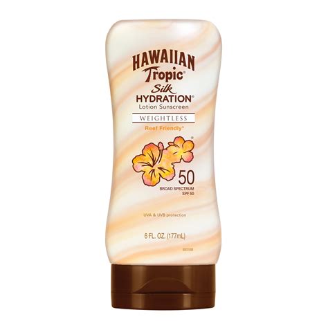 Buy Hawaiian Tropic Silk Hydration Weightless Sunscreen Spf 50 6 Fl Oz Online At Lowest Price