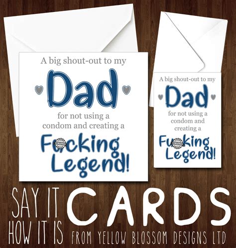Funny Rude Birthday Card Father S Day Dad Creating Legend Joke Blunt