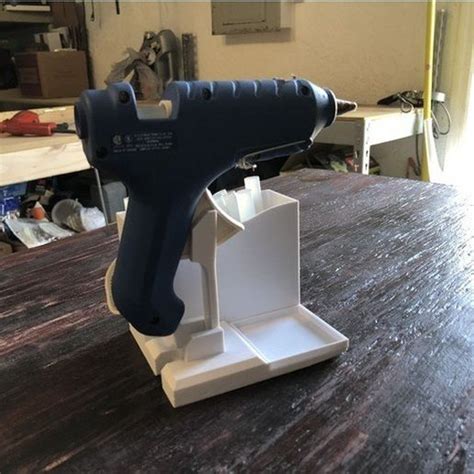 Free Stl File Glue Gun Caddy Stand W Cord Wrap・3d Printable Design To