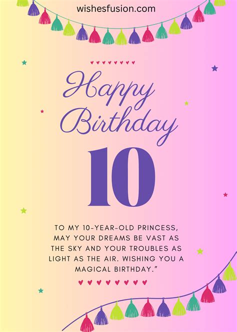 10th Birthday Wishes For Daughter Wishes Fusion