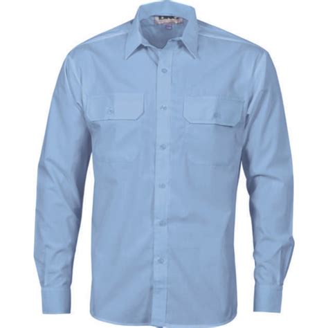 Dnc Mens Polyester Cotton Long Sleeve Work Shirt Work In It