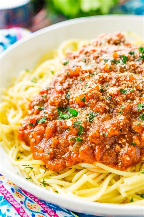 Spaghetti Bolognese Sauce Recipe Sugar And Soul