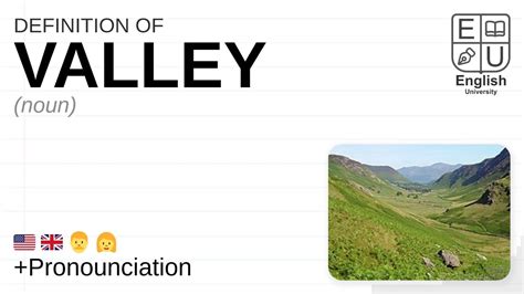 Valley Meaning Definition And Pronunciation What Is Valley How To