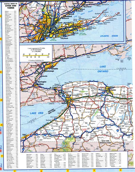 Map Of New York Roads And Highwayslarge Detailed Map Of New York State