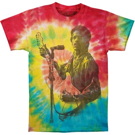 Jimi Hendrix Jimi Hendrix Mens Jimi Rainbow Spiral Tie Dye T Shirt