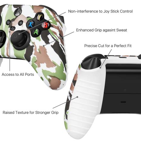 Xbox Series Xs Silicone Controller Cover Skin 8 Thumb Grips Cap Set