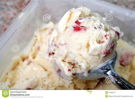 Fruit is low in fat, calories and sodium and contains no cholesterol, states the usda myplate.gov website. Vanilla Strawberry Ice Cream Stock Image - Image of ...