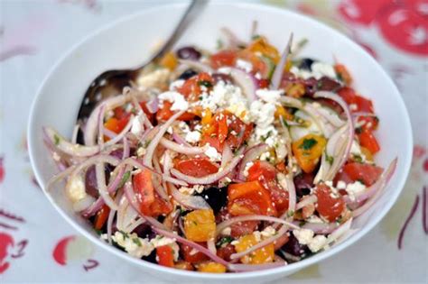 Recipe Tomato Salad With Red Onion Dill And Feta Summer Vegetable