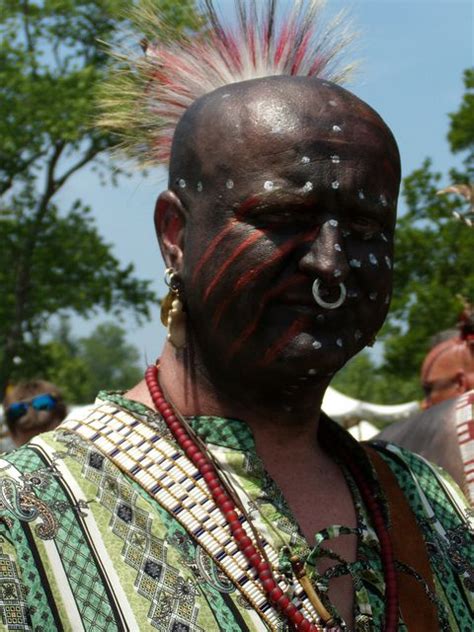 Close Up Of Native Wyandotte Indian Huron Tribe Native American