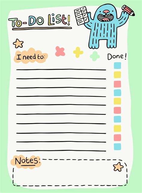 Check spelling or type a new query. 10 Best Cute To Do List Printable Template - printablee.com