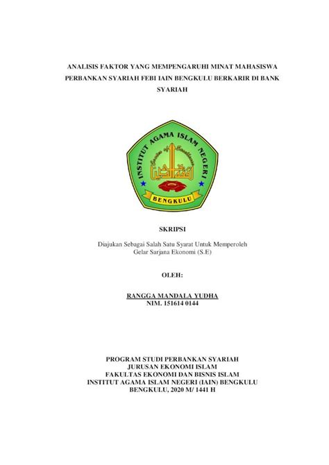 PDF ANALISIS FAKTOR YANG MEMPENGARUHI MINAT MAHASISWA Repository