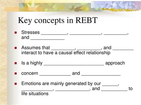 Ppt Rational Emotive Behavioral Therapy Rebt Powerpoint