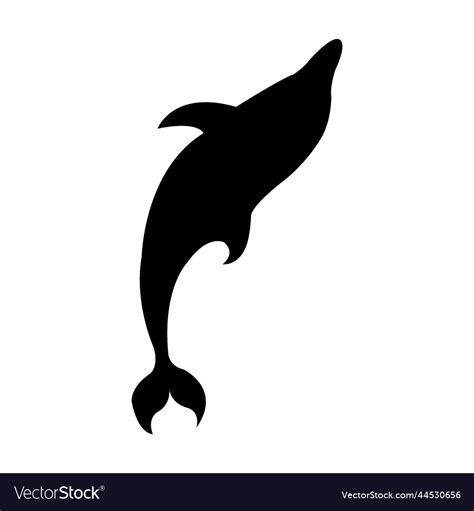 Dolphin Silhouette Royalty Free Vector Image Vectorstock